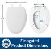 imageBemis 1500EC 390 LiftOff Wood Elongated Toilet Seat Cotton White Pack of 1Elongated
