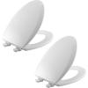 imageBemis 1500EC Durable Wood Toilet Seat with Easy Clean Hinges Made in USA Elongated White2 Seats