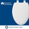 imageBemis 1500EC Durable Wood Toilet Seat with Easy Clean Hinges Made in USA Elongated White6 Seats