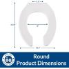 imageBemis 2 Pack Commercial Open Front Plastic Toilet Seat Heavy Duty Industrial Seat without Lid Secure Installation for Long Lasting Use Made in USA Elongated White 1955CTWhite