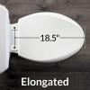 imageBemis 2 Pack Commercial Open Front Plastic Toilet Seat Heavy Duty Industrial Seat without Lid Secure Installation for Long Lasting Use Made in USA Elongated White 1955CTWhite