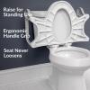 imageBemis Assist Toilet Seat with Builtin Support Handles Hinges Never Loosen Fits Round and ElongatedSeat with Handles