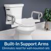 imageBemis Assist Toilet Seat with Builtin Support Handles Hinges Never Loosen Fits Round and ElongatedSeat with Handles