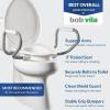 imageBemis Assurance 3quot Raised Toilet Seat with Handles Made in USA Secure Hinges Clean Shield Guard Elongated WhiteRound