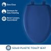 imageBemis Classic Colors Slow Close Toilet Seat Easy Clean Hinges and Durable Plastic Seat Made in USA Elongated BlackColonial Blue