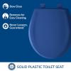 imageBemis Classic Colors Slow Close Toilet Seat Easy Clean Hinges and Durable Plastic Seat Made in USA Elongated BlackColonial Blue