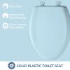 imageBemis Classic Colors Slow Close Toilet Seat Easy Clean Hinges and Durable Plastic Seat Made in USA Elongated BlackDresden Blue