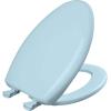 imageBemis Classic Colors Slow Close Toilet Seat Easy Clean Hinges and Durable Plastic Seat Made in USA Elongated BlackDresden Blue