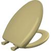 imageBemis Classic Colors Slow Close Toilet Seat Easy Clean Hinges and Durable Plastic Seat Made in USA Elongated BlackHarvest Gold