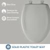 imageBemis Classic Colors Slow Close Toilet Seat Easy Clean Hinges and Durable Plastic Seat Made in USA Elongated BlackIce Gray