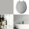 imageBemis Classic Colors Slow Close Toilet Seat Easy Clean Hinges and Durable Plastic Seat Made in USA Elongated BlackIce Gray