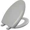 imageBemis Classic Colors Slow Close Toilet Seat Easy Clean Hinges and Durable Plastic Seat Made in USA Elongated BlackIce Gray