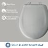 imageBemis Classic Colors Slow Close Toilet Seat Easy Clean Hinges and Durable Plastic Seat Made in USA Elongated BlackIce Gray