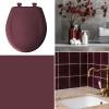 imageBemis Classic Colors Slow Close Toilet Seat Easy Clean Hinges and Durable Plastic Seat Made in USA Elongated BlackLoganberry