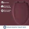 imageBemis Classic Colors Slow Close Toilet Seat Easy Clean Hinges and Durable Plastic Seat Made in USA Elongated BlackLoganberry