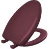 imageBemis Classic Colors Slow Close Toilet Seat Easy Clean Hinges and Durable Plastic Seat Made in USA Elongated BlackLoganberry