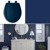 imageBemis Classic Colors Slow Close Toilet Seat Easy Clean Hinges and Durable Plastic Seat Made in USA Elongated BlackNavy
