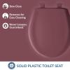 imageBemis Classic Colors Slow Close Toilet Seat Easy Clean Hinges and Durable Plastic Seat Made in USA Elongated BlackRaspberry