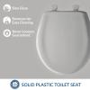 imageBemis Classic Colors Slow Close Toilet Seat Easy Clean Hinges and Durable Plastic Seat Made in USA Elongated BlackSilver