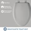 imageBemis Classic Colors Slow Close Toilet Seat Easy Clean Hinges and Durable Plastic Seat Made in USA Elongated BlackSilver