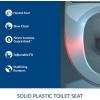 imageBemis Radiance Heated Night Light Toilet Seat Slow Close Adjustable Fit Long Lasting Plastic Seat Round WhiteRound