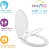 imageLittle2Big Toilet Seat with BuiltIn Toddler Potty Training Seat Slow Close Easy to Install Made in USA ELONGATED WhiteRound