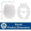imageMAYFAIR 18440EC 000 Open Front Toilet Seat will Never Loosen and Easily Remove ELONGATED Durable Enameled Wood WhiteRound