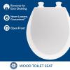 imageMAYFAIR 18440EC 000 Open Front Toilet Seat will Never Loosen and Easily Remove ELONGATED Durable Enameled Wood WhiteRound