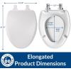 imageMayfair Alesio II Slow Close Toilet Seat Easy Clean Hinges and Adjustable Perfect Fit Wood Seat Made in USA Elongated WhiteWhite