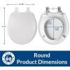 imageMayfair Alesio II Slow Close Toilet Seat Easy Clean Hinges and Adjustable Perfect Fit Wood Seat Made in USA Elongated WhiteWhite
