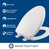 imageMayfair Alesio II Slow Close Toilet Seat Easy Clean Hinges and Adjustable Perfect Fit Wood Seat Made in USA Elongated WhiteWhite