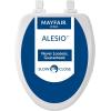 imageMayfair Alesio II Slow Close Toilet Seat Easy Clean Hinges and Adjustable Perfect Fit Wood Seat Made in USA Elongated WhiteWhite