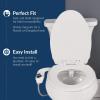 imageMayfair Athens Toilet Seat Easy Clean Hinges and Durable Wood Seat Elongated WhiteELONGATED Seat  Bidet Bundle