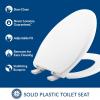 imageMayfair Aurora Slow Close Toilet Seat Easy Clean Hinges and Adjustable Perfect Fit Plastic Seat Round WhiteElongated