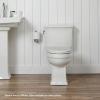 imageMayfair Cameron White Toilet Seat Non Slip Heavy Duty Wood Easy Clean RoundBiscuit