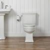 imageMayfair Cameron White Toilet Seat Non Slip Heavy Duty Wood Easy Clean RoundBlack