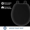 imageMayfair Cameron White Toilet Seat Non Slip Heavy Duty Wood Easy Clean RoundBlack