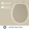 imageMayfair Cameron White Toilet Seat Non Slip Heavy Duty Wood Easy Clean RoundBone