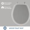 imageMayfair Cameron White Toilet Seat Non Slip Heavy Duty Wood Easy Clean RoundSilver