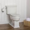 imageMayfair Cameron White Toilet Seat Non Slip Heavy Duty Wood Easy Clean RoundSilver