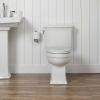 imageMayfair Cameron White Toilet Seat Non Slip Heavy Duty Wood Easy Clean RoundSilver