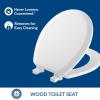 imageMayfair Cameron White Toilet Seat Non Slip Heavy Duty Wood Easy Clean RoundWhite