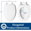 imageMayfair Cassel Slow Close Toilet Seat Easy Clean Non Slip Premium Wood Seat Easy Install Made in USA Elongated WhiteElongated