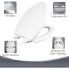 imageMayfair Cassel Slow Close Toilet Seat Easy Clean Non Slip Premium Wood Seat Easy Install Made in USA Elongated WhiteElongated