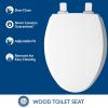 imageMayfair Cassel Slow Close Toilet Seat Easy Clean Non Slip Premium Wood Seat Easy Install Made in USA Elongated WhiteElongated