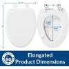 imageMayfair Linden Slow Close Toilet Seat Non Slip Heavy Duty Wood Easy Install Elongated WhiteElongated