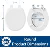 imageMayfair Linden Slow Close Toilet Seat Non Slip Heavy Duty Wood Easy Install Elongated WhiteRound