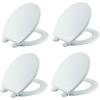 imageMayfair Linden Slow Close Toilet Seat Non Slip Heavy Duty Wood Easy Install Elongated WhiteRound