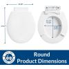 imageMayfair Linden Slow Close Toilet Seat Non Slip Heavy Duty Wood Easy Install Elongated WhiteRound
