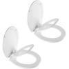 imageMayfair NextStep2 SlowClose Toilet Seat with BuiltIn Toddler Potty Training Seat Removable White Elongated 2PackRound
